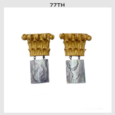 77Th corinthian earring ต่างหูเรซิ่นเสาบาโรค