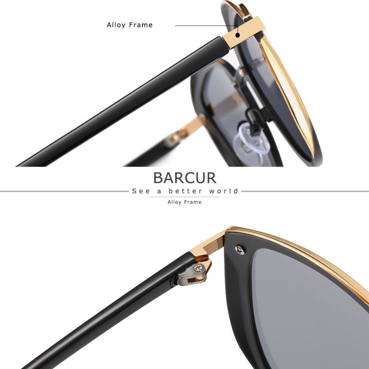 barcur-แว่นตากันแดดทรงกลมแว่นกันแดดสตรีหรูหราโพลาไรซ์สำหรับสตรีที่บังแดดผู้หญิง-lunette-de-soleil-femme