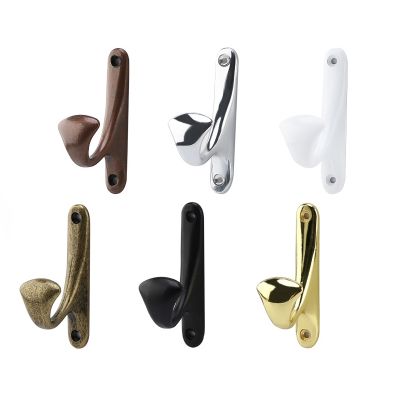 【YF】 2pcs Zinc Alloy Wall Hooks Behind-door Key Coat Hook Bathroom Towel Organizer Kitchen Hardware Shelf Accessories