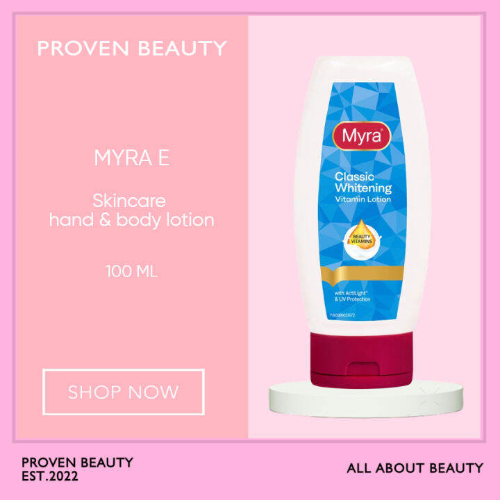 MYRA E Classic Whitening Vitamin Lotion 100ml Lazada PH