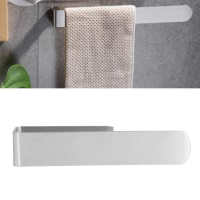 Stainless Steel Towel Rack Punch Free Bathroom Shelf Self-Adhesive Wall Hanging Brushed Towel Rod Storage Toilet Paper Holder