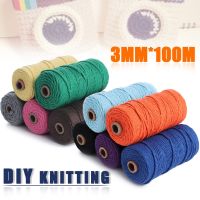 22 Color 100M 109yards Colorful DIY Long Macrame Cotton Twisted Cord Rope 3mm Hand Crafts String Braided Wire 【hot】d25bil