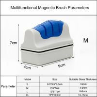 แปรงแม่เหล็ก1ชิ้นพร้อมที่ขูดที่ทำความสะอาดปลาตู้ปลาแปรงทำความสะอาดหน้าต่างทำความสะอาดสาหร่ายแก้วแปรงแม่เหล็กเครื่องมือทำความสะอาดตู้ปลา