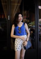 ZHER : Melon Dot Shorts กางเกงขาสั้น ทรงตรง สีขาว (White) ไซส์ S M L