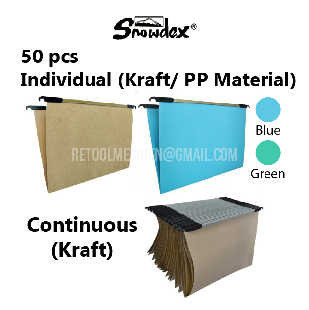 Individual/Continuous Filing Pocket Hanging File Folder (Kraft/PP