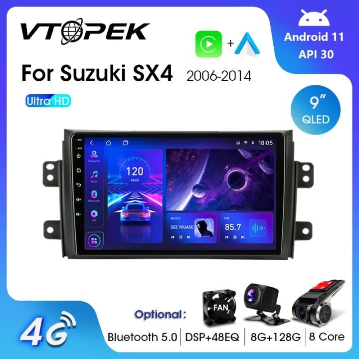 Vtopek 2Din For Suzuki SX4 SX 4 2006-2014 4G Android11 Car Stereo