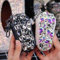 Fashion Big Dimond Zipper Women Lovely Car Protection Key Bag Home Office Car Key Case Accessories