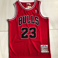 Mitchell &amp; ความเงาของผู้ชาย Michael Jordann Red ชิคาโก Bulls 1997/98เครื่องเล่นบาสเก็ตบอล