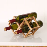 Collapsible Wooden Wine Racks Bottle Cabinet Stand Holders Wood Shelf Organizer Storage for Retro Display Cabinet