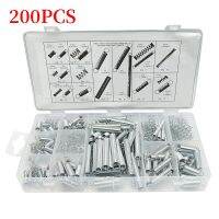 200 Pieces Metal Steel Spring Assortment Set Heavy-Duty Steel Wire – Metal Tension Springs Replacement Kit Food Storage  Dispensers