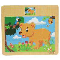 Cartoon Animal Traffic Jigsaw Puzzle Toys Wooden Jigsaw Puzzles for Children Wooden Toys