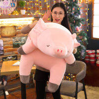 TEQIN หมูของเล่นตุ๊กตาผ้าฝ้ายการ์ตูน30CM สีชมพูมีในสต็อกหมอนอิง