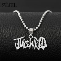 2022 JUICE Wrld Pendant Necklace Singer Rapper Letter Name Chain Stainless Steel Necklace Fans Memorial Jewelry Gift femme Mujer