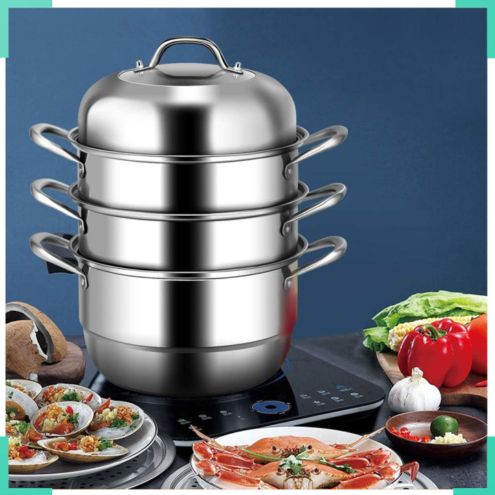 Romax High-quality Super Thick Stainless Steel 3-layer Steamer Multi ...