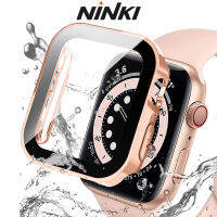 NINKI เคสกันน้ำพร้อมตัวป้องกันหน้าจอเข้ากันได้กับ Apple Watch Series 7/6 /Se/ 5/4 40Mm 44Mm,hard PC กันชนบางเฉียบ HD Clear Anti-Fog รอบฝาครอบป้องกันสำหรับ Apple Watch 40Mm 44Mm