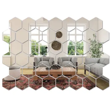 Hexagon Pad Cork Board/Pin Board, 9-Pack Colorful Wall Tiles Memo