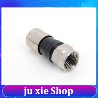 JuXie store 5/10 Pcs RG6 F Type Compression 2.7cm Snap Seal Plug Connector For Sky Satellite Virgin Cable adapter