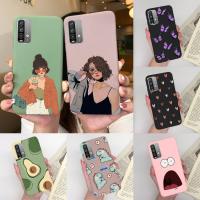 เคสสำหรับ Xiaomi Redmi 9 T เคสฝาปิดซิลิโคนนุ่มลายดอกแมวดอกเดซี่สีด้านน่ารักสำหรับ Xiaomi Redmi 9 T J19S 9 T Redmi9T 6.53นิ้วเคสบั๊มเปอร์แฟชั่นน่ารักเคสฝาหลังเคสโทรศัพท์ Funda Capa