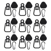 ☍℗┋ 10 Sets Climbing Carabiners Heavy Duty Tent Clip Accessories Field Tarp Clamps Abs