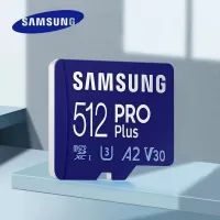 ซัมซุงไมโครการ์ด SD 128GB PRO Plus + อะแดปเตอร์แฟลชการ์ดความจำ256GB 512GB 160 A2เมตร/วินาที U3การ์ดไมโคร SD TF ความเร็วสูง64GB 32GB