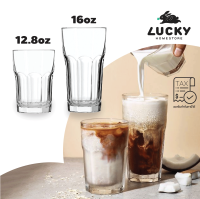 LUCKY HOME  แก้วน้ำ 6 ใบชุด มี 2 ขนาดให้เลือก12.8oz/16oz   T-1376/T-1676