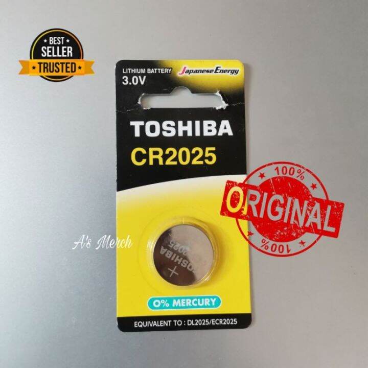 Toshiba CR2025 3V Lithium Coin Batteries cr2025 battery sold per piece