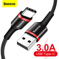 Baseus สาย USB Type C สำหรับ Samsung S10 S9 Quick Charge 3.0 สาย USB C การชาร์จอย่างรวดเร็วสำหรับ Huawei P30 Xiaomi สายชาร์จ USB-C