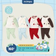 Bộ quần áo dài tay cho bé Mompa 6 tháng - 4 tuổi cúc vai vải Petit 342