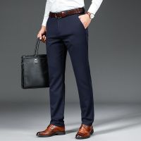 Ready Qiu dong is thick with soft slacks male business in yards of tall waist straight mens trousers big middle-aged men pants elasticity