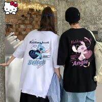 2022คู่ใหม่ออกแบบแขนสั้นเสื้อยืดหลวมสบายๆ Top การ์ตูน Stitch Angel พิมพ์ Tees สำหรับสตรีและชายเสื้อผ้า