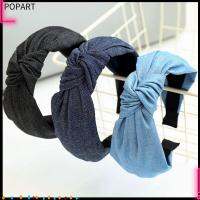 POPART อุปกรณ์เสริมผม ด้านกว้าง ผูกปม Head Wrap ที่คาดผม ผู้หญิง Hairband Twist Hair Hoop