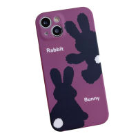 กระต่ายสีดำเคสโทรศัพท์เคสโทรศัพท์เคสโทรศัพท์มือถือกันแดดป้องกันปลอกใช้ได้กับ IPhone 15 14 Pro Max 13 12 11