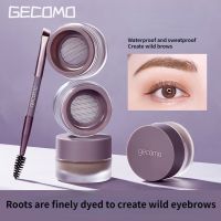 2 in 1 Eyebrow Dyeing Cream amp; Powder Gel Pomade Eyeliner Waterproof Lasting Natural Setting Wild Eyebrow High Pigment