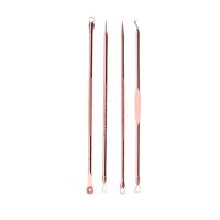 【LZ】☒▥┅  Conjunto de agulhas removedor de cravo em aço inoxidável extrator Pimple Spot Comedone limpador rosto limpo ferramentas 4 pcs