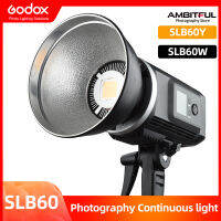 Godox SL60W SLB60W 60W 5600K Cold light สีขาวรุ่นมือถือประเภทกลางแจ้งแบบพกพาต่อเนื่อง LED โดยใช้แบตเตอรี่ลิเธียม (Bowens Mount)