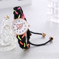 【July】 Korean version of ins macaron hand-woven bracelet peach heart watch female Xiaohongshu creative students