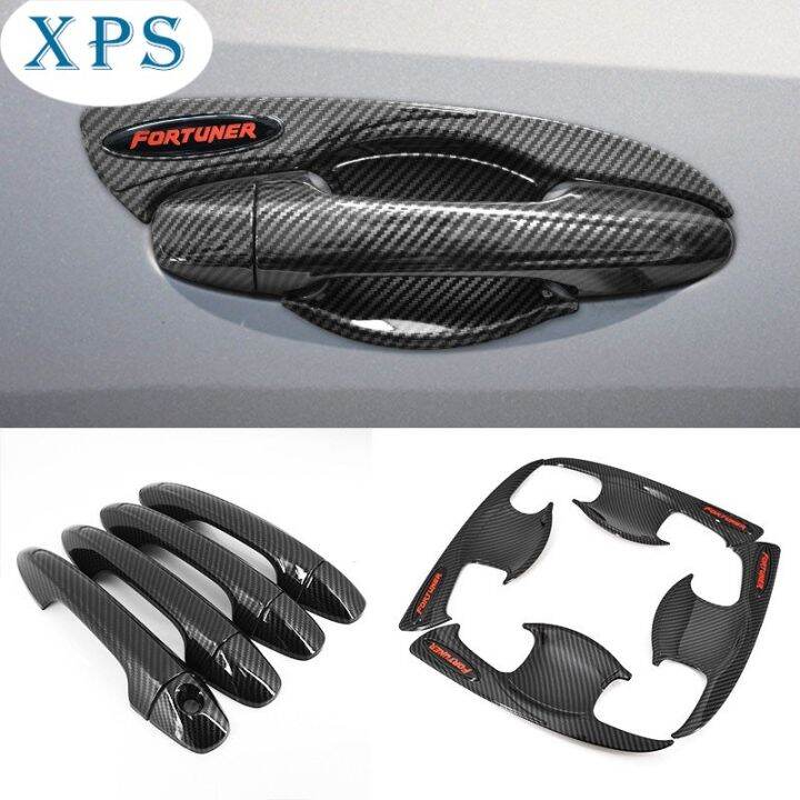 xps For TOYOTA FORTUNER 20162023 carbon fiber pattern car door handle