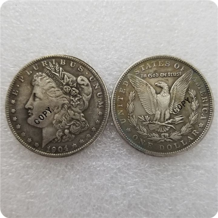 เงินโบราณ-usa-1878-1904-p-morgan-dollar-หยอดเหรียญเหรียญที่ระลึก-แบบจำลองเหรียญเหรียญสะสมเหรียญ-kdddd