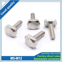 1/10Pc M5 M6 M8 M10 M12 304 A2 Stainless Steel T Shape Type Hammer Head Screw Groove Bolt for T-Slot Chute Rail Miter Track GB37 Screw Nut Drivers