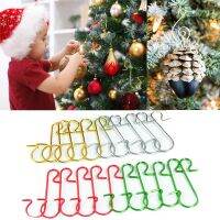 50Pcs Christmas Balls Ornament Clips Christmas Tree Hang Hooks Metal Clips for New Year Party Navidad Light Holder Decoration