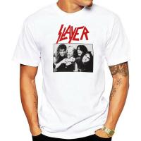 Slayer Band White T Shirt Dave Lombardo Jeff Hanneman Tom Araya Kerry King 2022 Latest Tees Men Tshirt