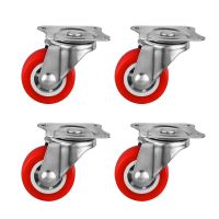 4PCS 40mm Office Chair Caster Wheels Swivel PVS Caster Wheels Replacement Soft Safe Rollers Furniture Hardware Trolley Wheel Furniture Protectors Repl