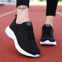 New Arrival Women Running Shoes Walking Sneakers Breathable Outdoor Sports Mesh Comfortable Light Black Gym Casual Flats