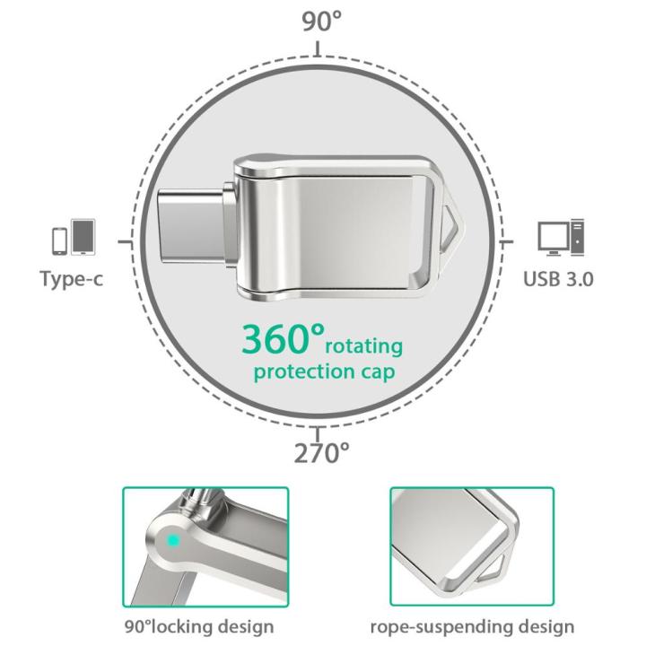 hot-topesel-mini-32gb-64gb-128gb-type-c-ultra-dual-usb-3-0แฟลชไดรฟ์-memory-stick-thumb-drive-u-disk