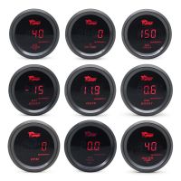 52mm Boost Gauge/Water Temp/Oil Temp/Oil Press/Voltage/Tachometer Gauge Digital Red led Black Case