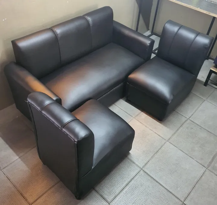sala set black leather Lazada PH