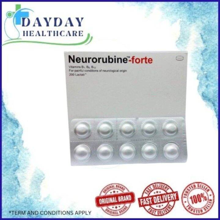 Neurorubine forte vitamin B1 B6 B12 10's / 200's Lazada