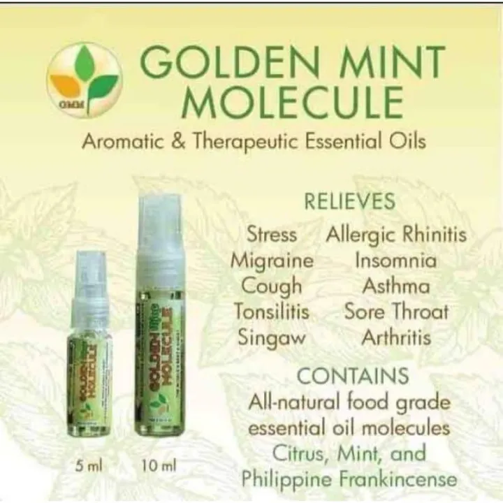 ☬GOLDEN MINT MOLECULE AUTHENTIC breath of life 10ml 5ml Lazada PH
