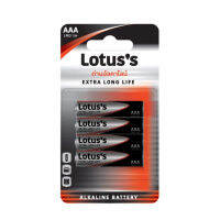 ถ่าน LOTUS’S โลตัส แบตเตอรี่อัลคาไลน์ Extra Long Life AAA LR03 1.5V แพ็ค 4