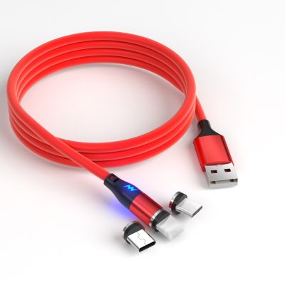 （A LOVABLE）3A MagneticSilicone Charge CableCharging USB Type CMobileCord Wire With Data Transmission For Xiaomi